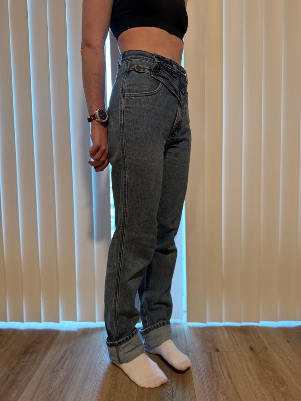 Vintage 80s Rocky Mountain High Waisted Jeans 100% cotton (Rockies) - Picture 10 of 11